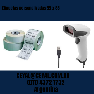 Etiquetas personalizadas 99 x 88