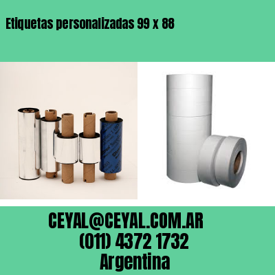 Etiquetas personalizadas 99 x 88