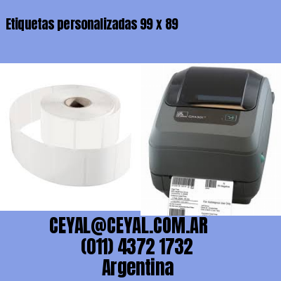 Etiquetas personalizadas 99 x 89