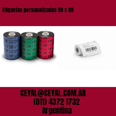 Etiquetas personalizadas 99 x 89
