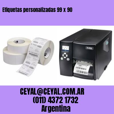 Etiquetas personalizadas 99 x 90