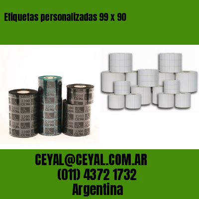 Etiquetas personalizadas 99 x 90