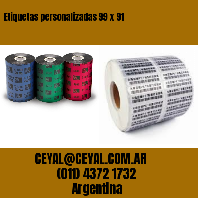 Etiquetas personalizadas 99 x 91