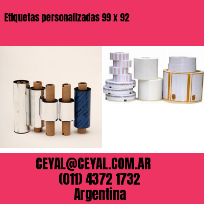 Etiquetas personalizadas 99 x 92