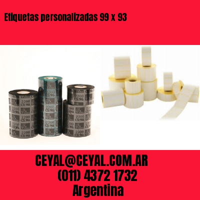 Etiquetas personalizadas 99 x 93