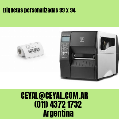 Etiquetas personalizadas 99 x 94