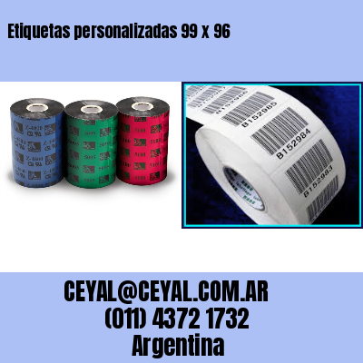 Etiquetas personalizadas 99 x 96