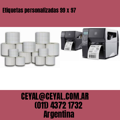 Etiquetas personalizadas 99 x 97