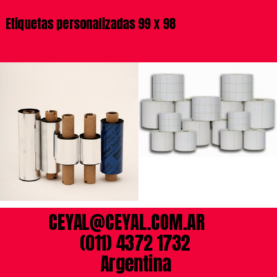 Etiquetas personalizadas 99 x 98