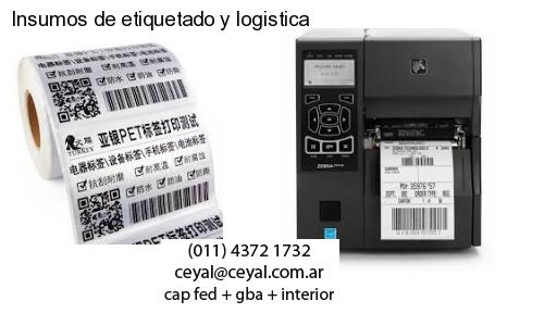 Insumos de etiquetado y logistica