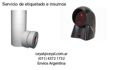 Servicio de etiquetado e insumos