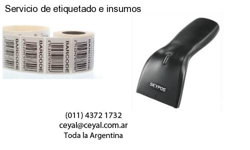 Servicio de etiquetado e insumos