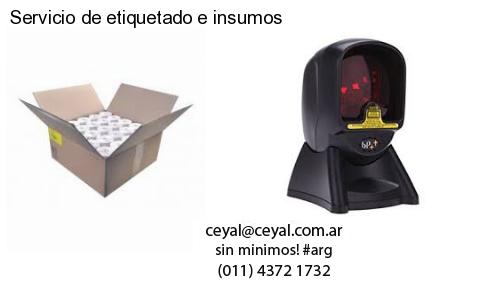 Servicio de etiquetado e insumos