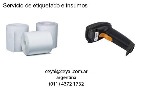 Servicio de etiquetado e insumos