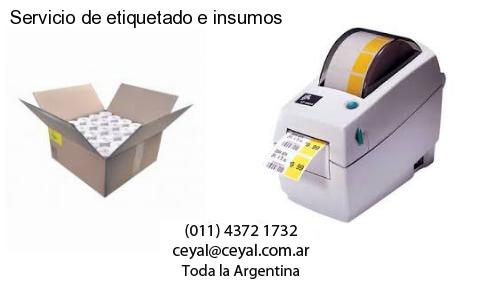 Servicio de etiquetado e insumos