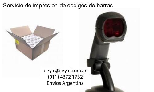 Servicio de impresion de codigos de barras