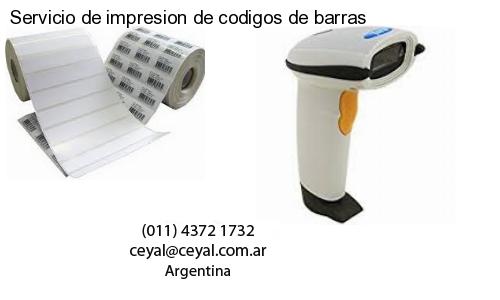 Servicio de impresion de codigos de barras