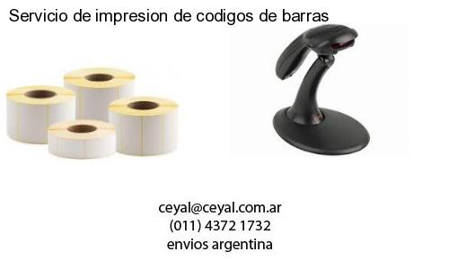 Servicio de impresion de codigos de barras