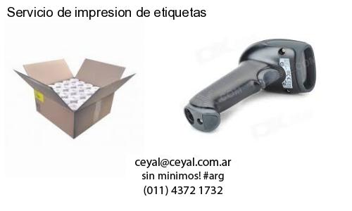 Servicio de impresion de etiquetas