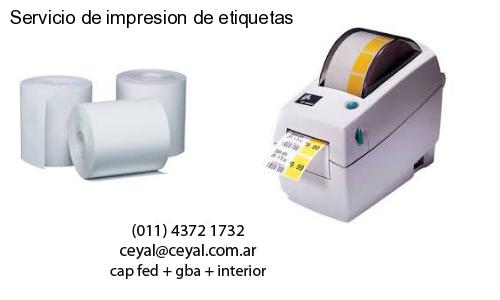 Servicio de impresion de etiquetas