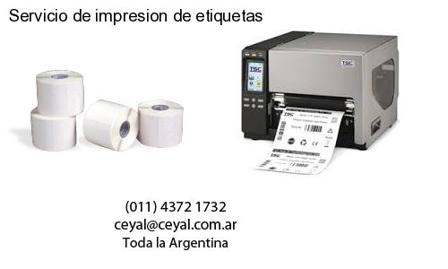 Servicio de impresion de etiquetas