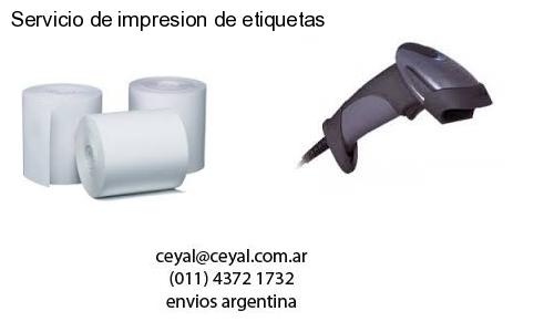 Servicio de impresion de etiquetas