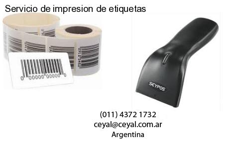 Servicio de impresion de etiquetas