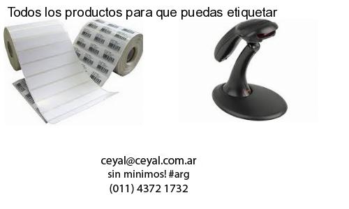 Todos los productos para que puedas etiquetar