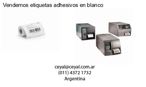Vendemos etiquetas adhesivos en blanco