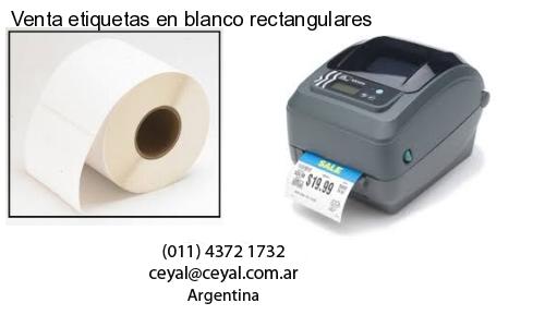 Venta etiquetas en blanco rectangulares