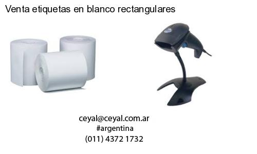 Venta etiquetas en blanco rectangulares