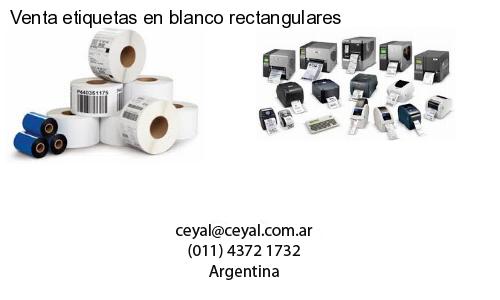 Venta etiquetas en blanco rectangulares