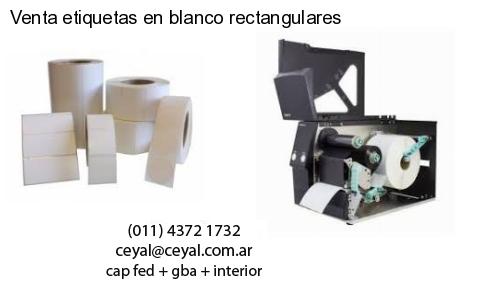 Venta etiquetas en blanco rectangulares