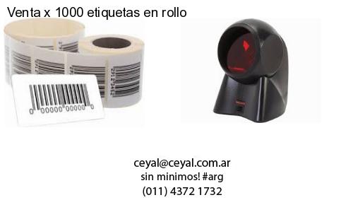 Venta x 1000 etiquetas en rollo