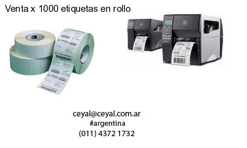 Venta x 1000 etiquetas en rollo