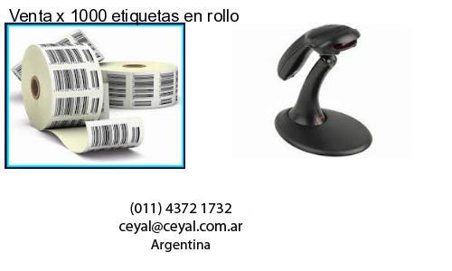 Venta x 1000 etiquetas en rollo