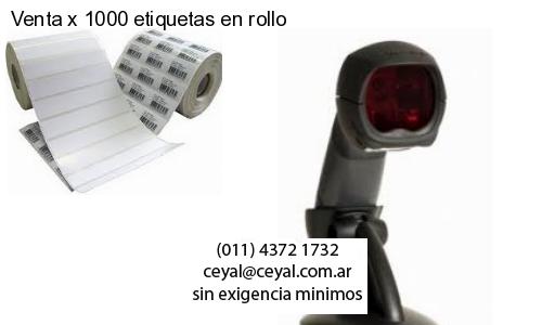 Venta x 1000 etiquetas en rollo