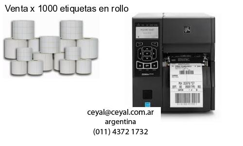 Venta x 1000 etiquetas en rollo