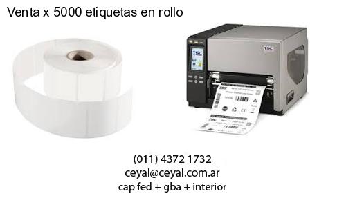 Venta x 5000 etiquetas en rollo