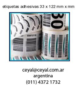 etiquetas adhesivas 33 x 122 mm x mm