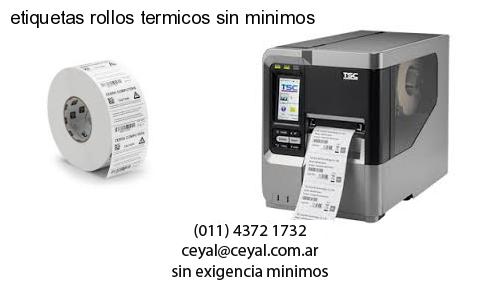 etiquetas rollos termicos sin minimos