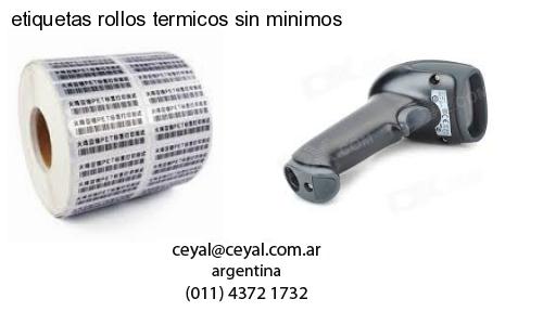 etiquetas rollos termicos sin minimos