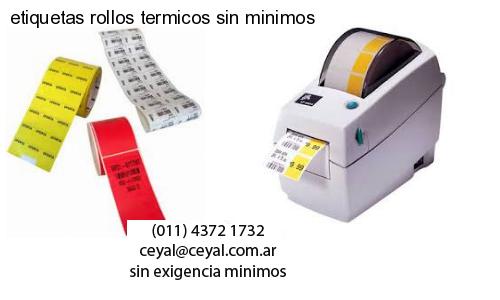 etiquetas rollos termicos sin minimos