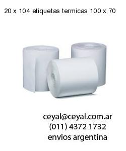 20 x 104 etiquetas termicas 100 x 70