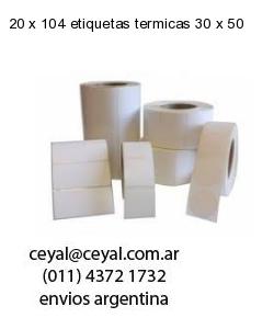 20 x 104 etiquetas termicas 30 x 50