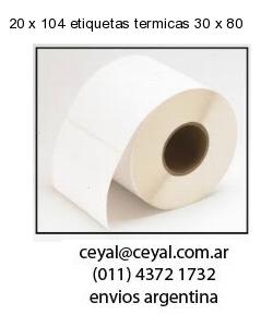 20 x 104 etiquetas termicas 30 x 80
