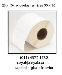 20 x 104 etiquetas termicas 30 x 90