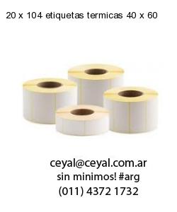 20 x 104 etiquetas termicas 40 x 60