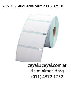 20 x 104 etiquetas termicas 70 x 70