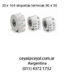 20 x 104 etiquetas termicas 90 x 30
